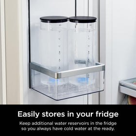 Ninja Thirsti included reservoir with lid ready for family hydration.