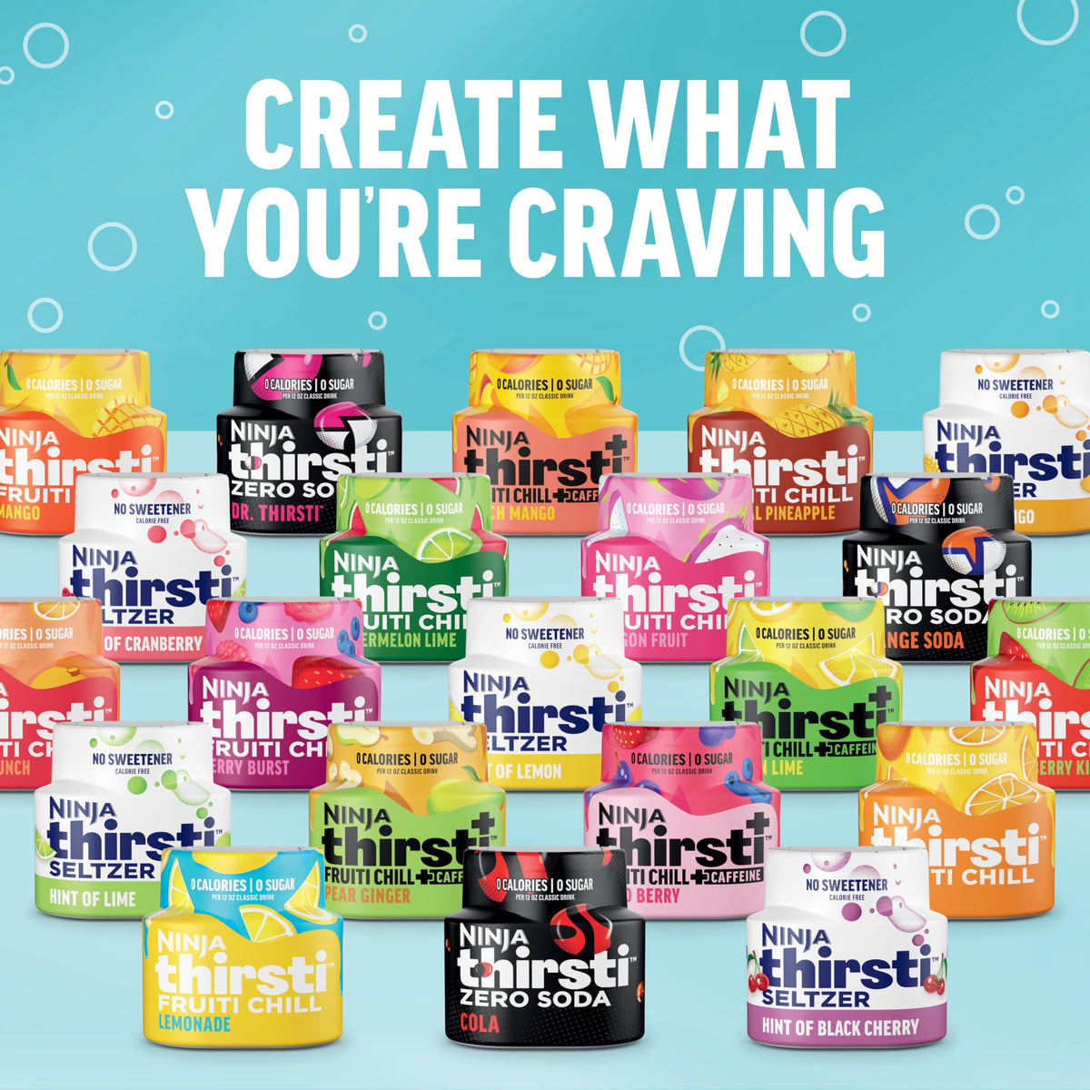 Ninja Thirsti Zero Soda pouring action suggests quick, tasty drinks ready in moments.