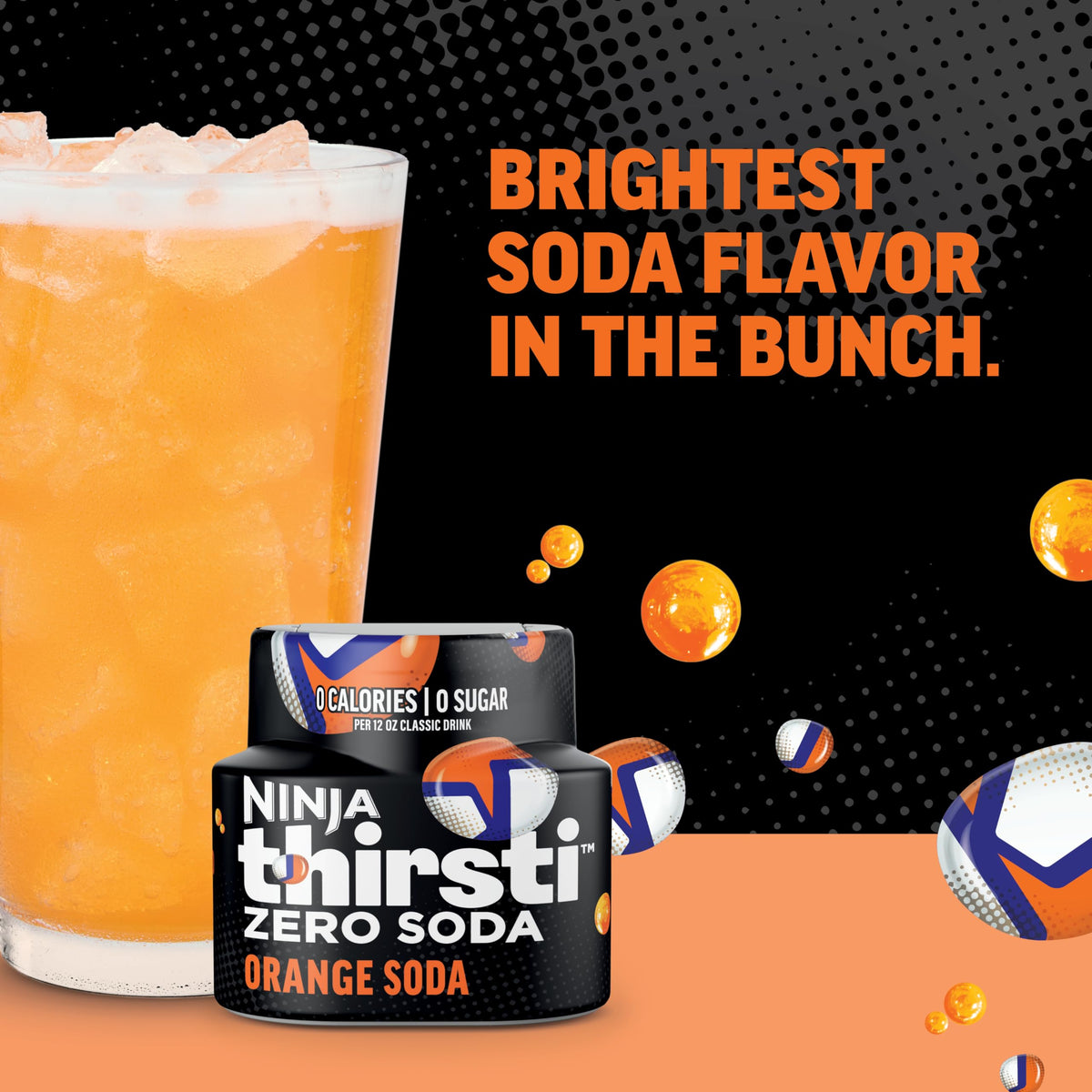 Ninja Thirsti Zero Soda still glass delivers crisp, calorie-free taste.