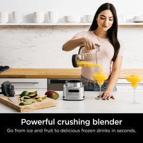 Ninja TWISTi blades delivering ultra-smooth blends for frozen fruit and ice.
