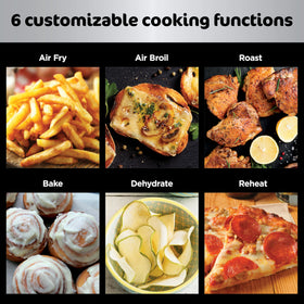 Ninja Foodi air broil creates a crispy top finish.