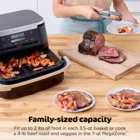 Ninja Foodi air fry delivers crispy results with less oil.