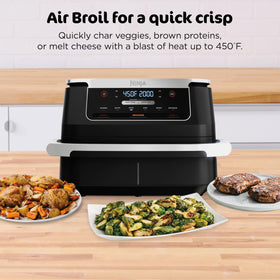 Ninja Foodi DualZone Smart Finish syncs zones for ready-together results.