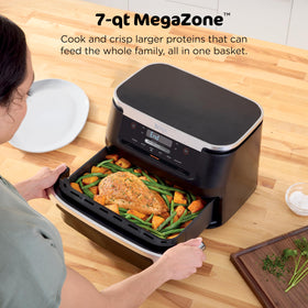 Ninja Foodi MegaZone 7qt handles large proteins for family meals.