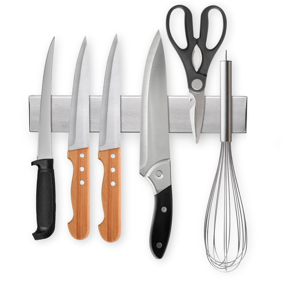 Ninonly 10-inch knife strip holds blades securely for easy access