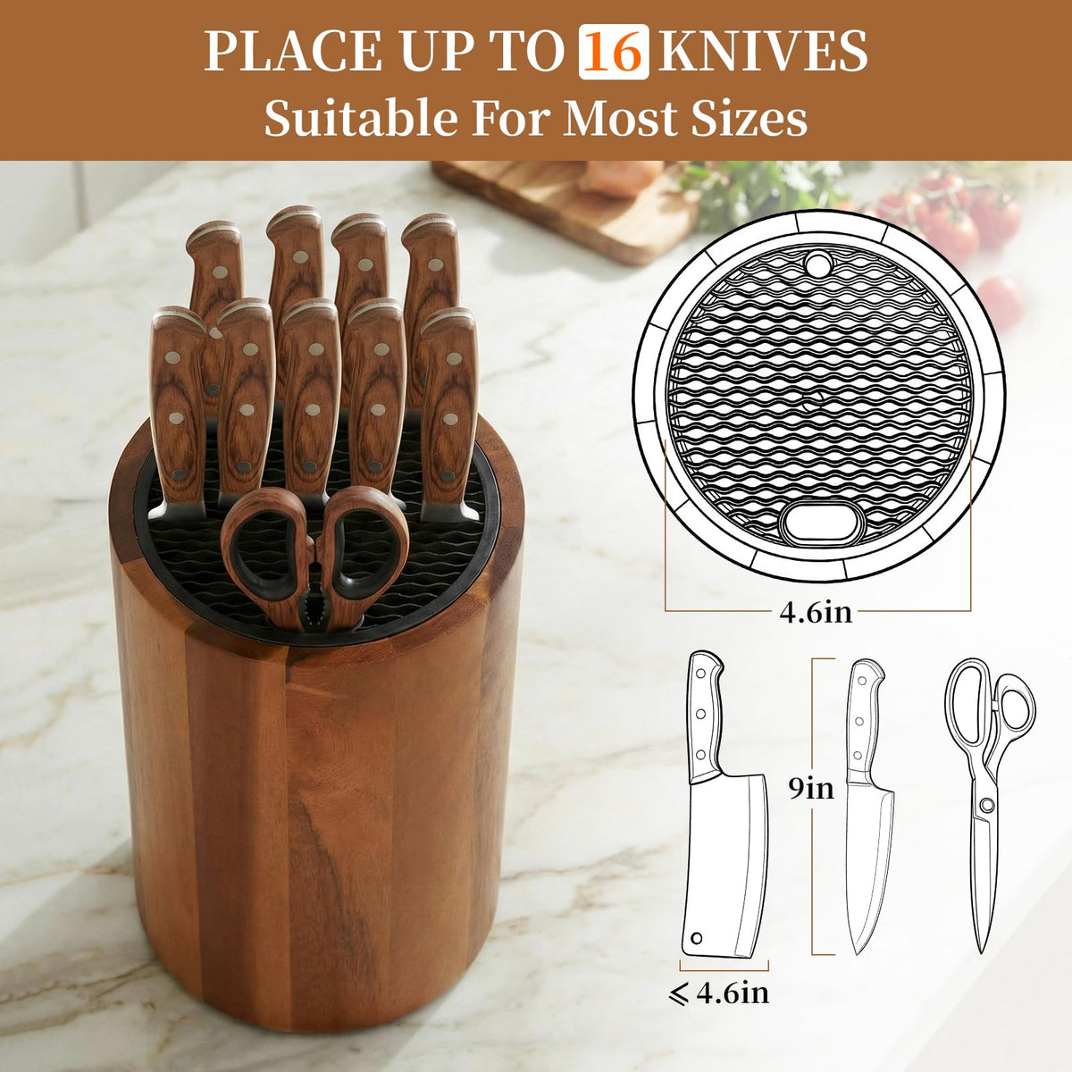 Ninonly fixed plastic lid protects blades while keeping visibility.
