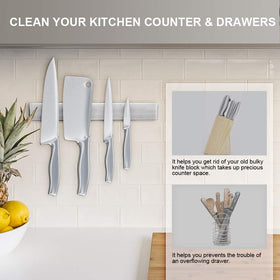 Ninonly multi-purpose knife rack used as utensil holder or tool organizer