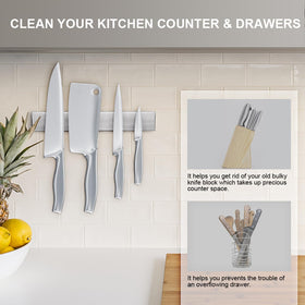 Ninonly multi-purpose utensil holder doubles as knife rack