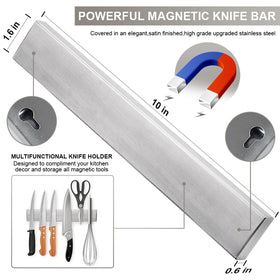 Ninonly stainless steel wall-mounted knife bar suits modern kitchens