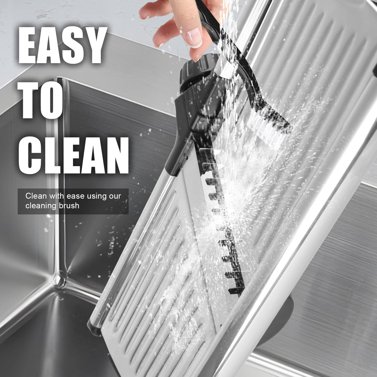 NIOSAVM dishwasher-safe mandoline ready for easy cleaning