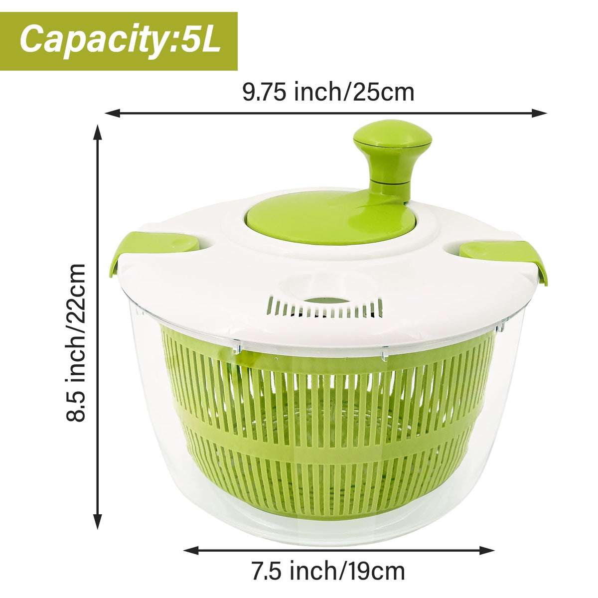 NIOSAVM dual-speed control provides gentle spin for delicate berries.