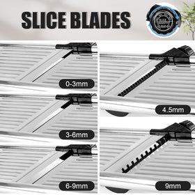 NIOSAVM stainless steel blades close-up enabling crisp textures for salads
