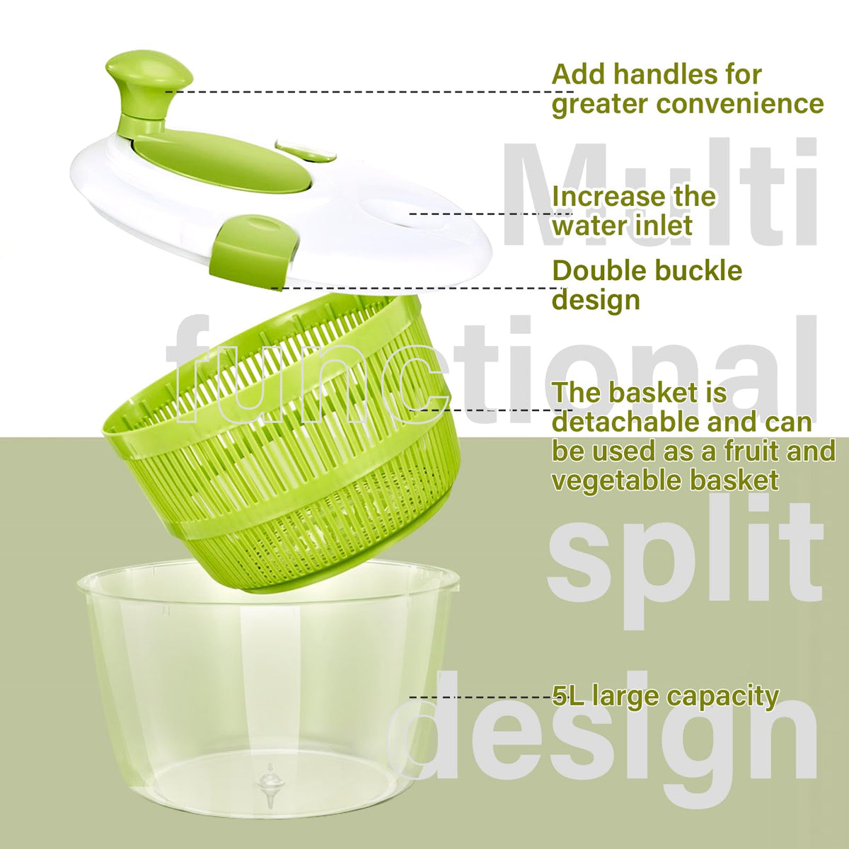 NIOSAVM transparent bowl lets you monitor moisture level.
