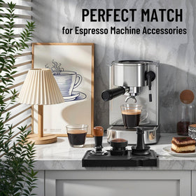 NiRiOLD tamping mat fits neatly on the counter for quick access.