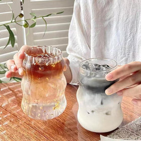 Nirvany wide-mouth glass cup, easy cleaning and hygienic after meals.