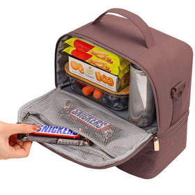 NISHEL insulated lunch bag with 5mm foam preserves freshness.