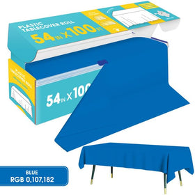 Niuara blue PEVA tablecloth showing tear-resistant protection.