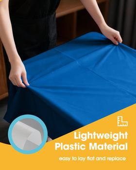 Niuara blue tablecloth fits standard 54x108 inch 6ft tables.