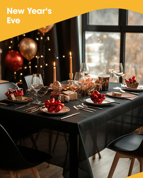 Niuara bulk-pack 15 tablecloths simplifies party setup and cleanup.