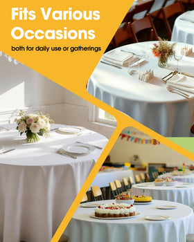 Niuara daily-use round tablecloth enhancing dining room decor