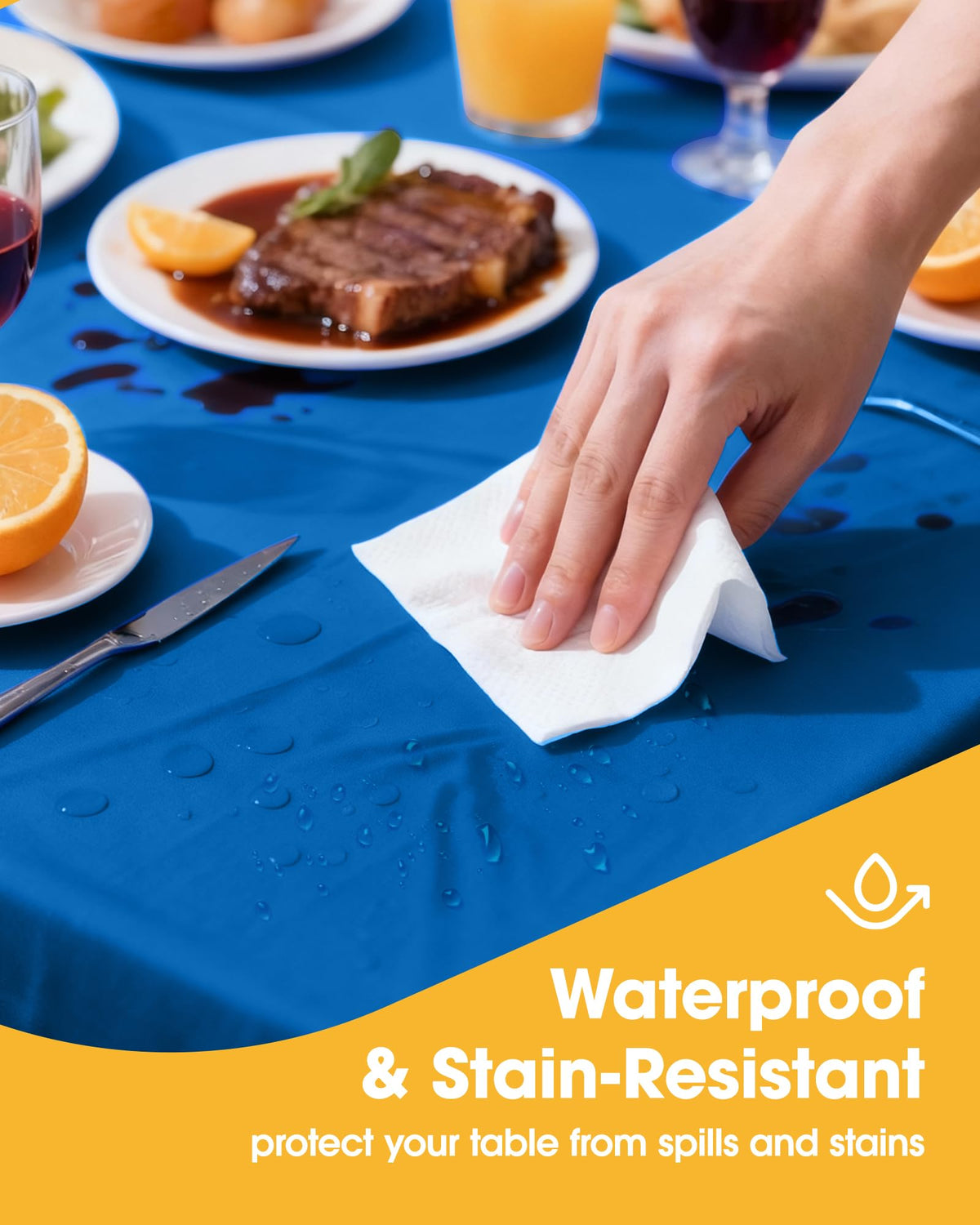 Niuara disposable table cover enables quick cleanup after celebrations.