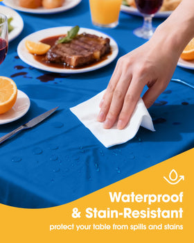 Niuara disposable table cover enables quick cleanup after celebrations.