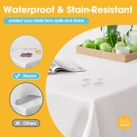 Niuara disposable tablecloth simplifies post event cleanup after weddings and parties