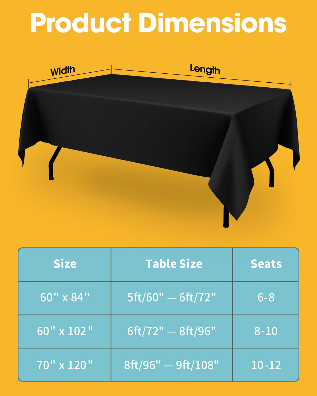 Niuara easy-care tablecloth is ready for wash and reuse