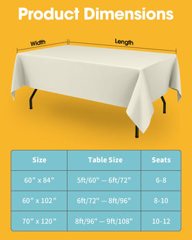 Niuara tablecloth is easy to wash and iron on low heat