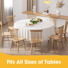 Niuara oil and water resistant round tablecloth protecting surfaces