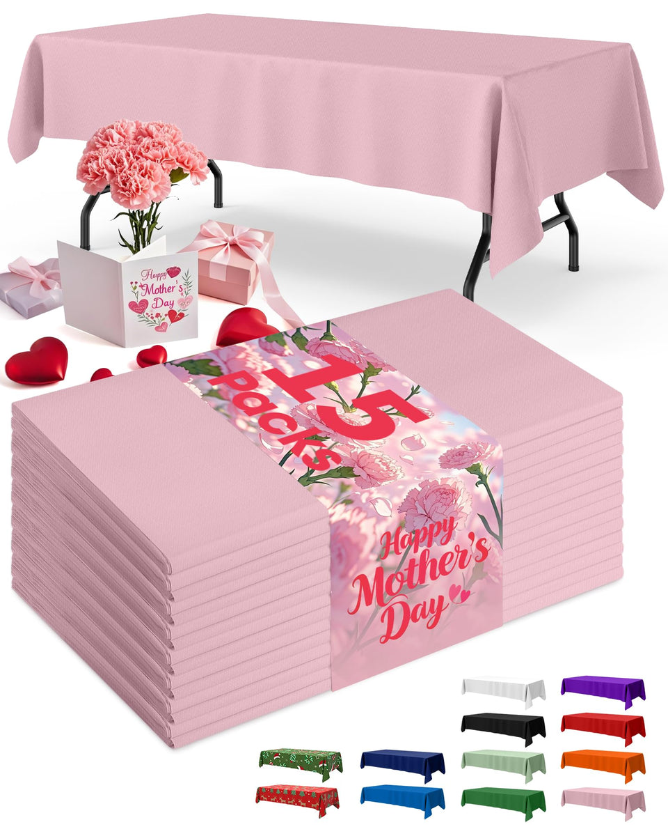 Niuara tablecloth on a 6ft table shields from spills