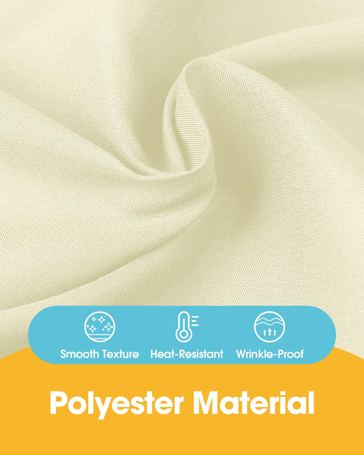 Close-up of Niuara polyester fabric showing wrinkle-resistant texture that stays smooth
