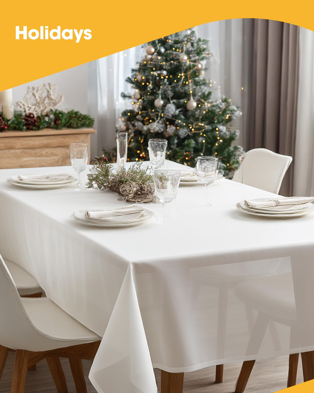 Niuara 6ft banquet-ready table with a tidy white finish.