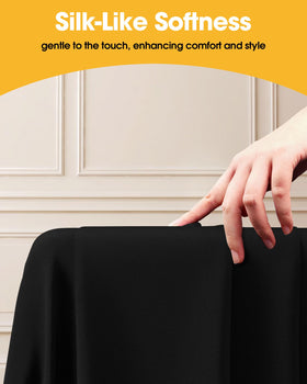 Niuara tablecloth draped on a 5ft table for elegant dining setup