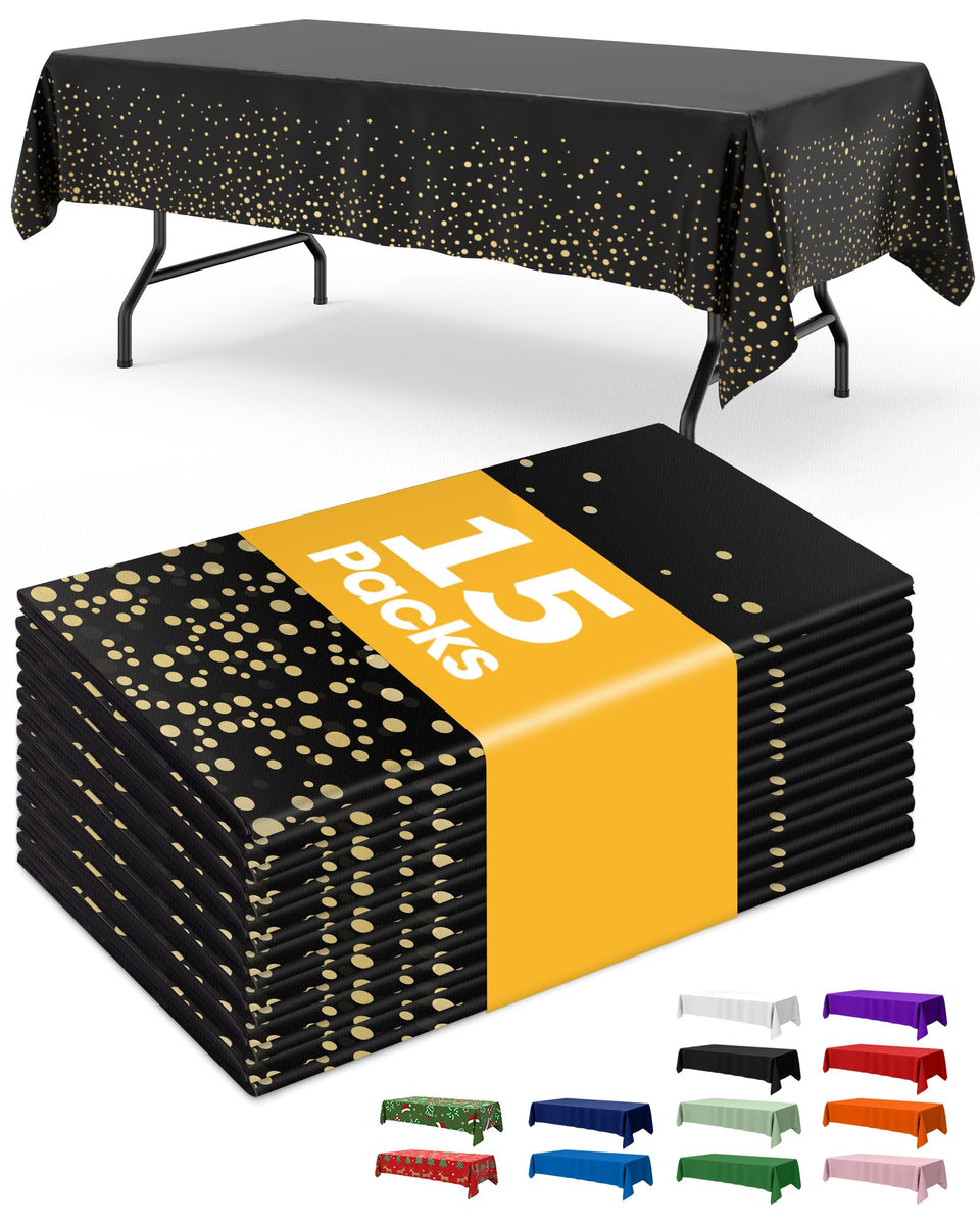 Niuara tablecloth 54x108 on a 6ft table, protecting surfaces during celebrations.