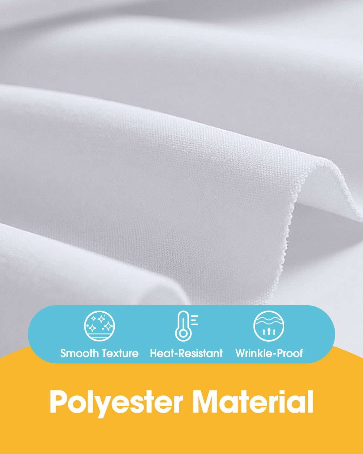 Niuara wrinkle-resistant polyester close-up showing a smooth crease-free surface