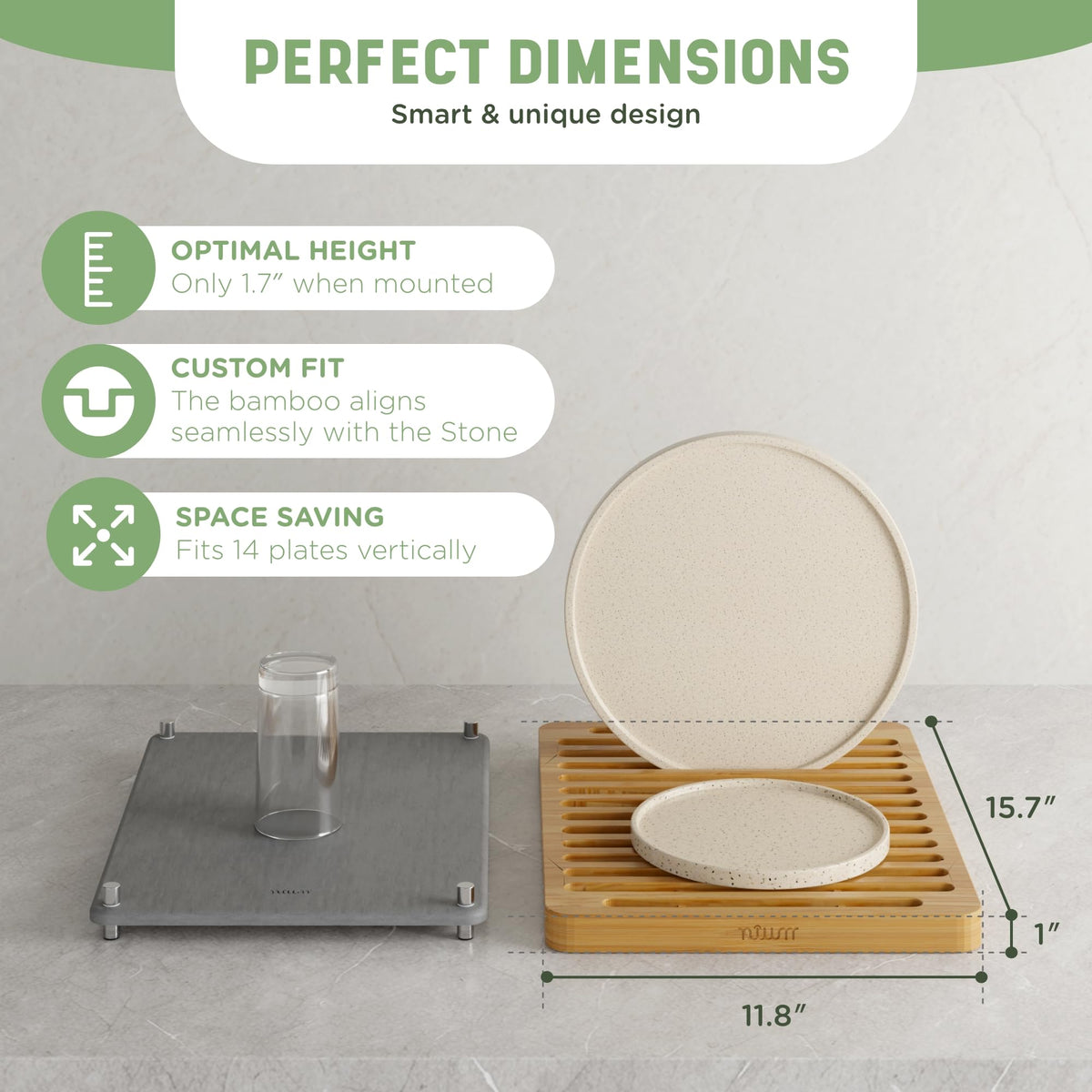 Nium diatomite drying mat uses natural materials for fast drying and moisture control.