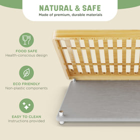 Nium drying mat with anti-slip feet stays steady on wet counters.