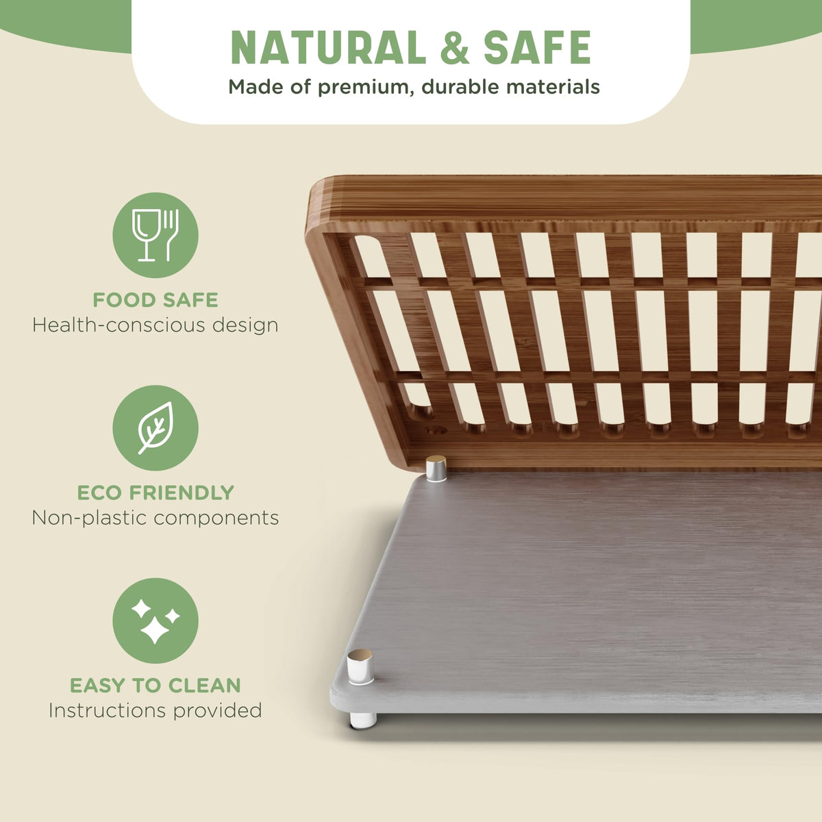 NIUM non-slip feet keep the mat stable during use.