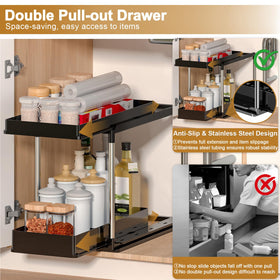 NIUXX under-sink organizer is moisture-resistant and easy to wipe clean