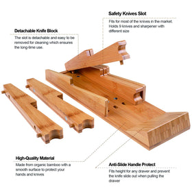 NIUXX non-slip knife slot design prevents slips during drawer use