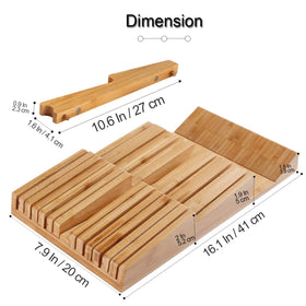 NIUXX non-slip drawer slots prevent blade slips during drawer use.