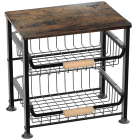 NiuYichee 3-layer basket assembly on counter for organized storage
