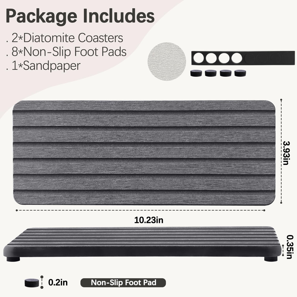 NiuYichee anti-slip design coasters prevent slips and improve stability on wet counters.