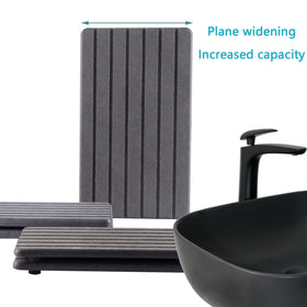 NiuYichee dark-grey tray complements modern kitchen and bathroom decor.
