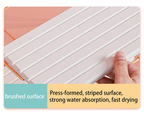 NiuYichee coaster used with hand soap keeps counter dry and tidy
