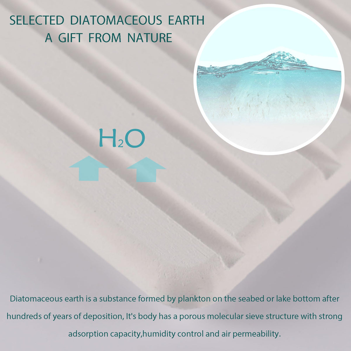 NiuYichee diatomite tray doubles as soap dish and makeup bottle organizer