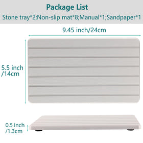 NiuYichee diatomite coaster stripe design highlights airflow and moisture wicking