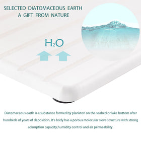 NiuYichee diatomite tray 12-2x5-5 inches catching moisture on a counter