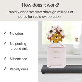 NiuYichee kitchen absorbent mat keeps counters clean and dry after use.